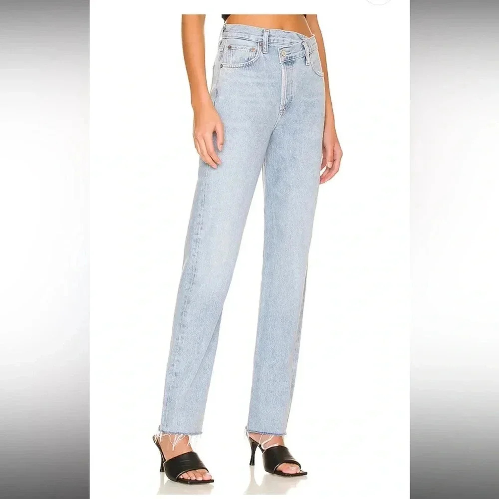 AGOLD Criss Cross Straight Jeans Size 25 NEW - Picture 2 of 3